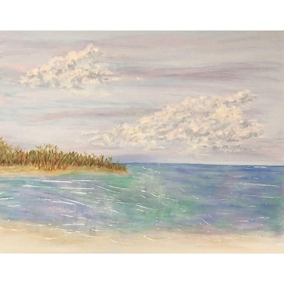 Hand Painted Other - Toes in the Sand Original Acrylic Painting 11x14